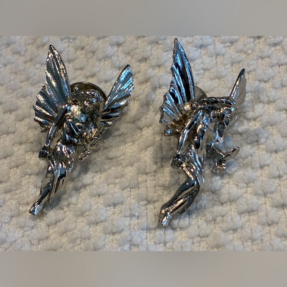 2 Kirk’s Folly Silver Angel Wing Pins